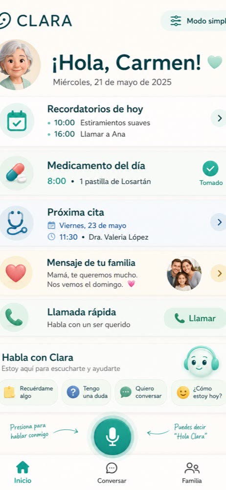CLARA, vista móvil